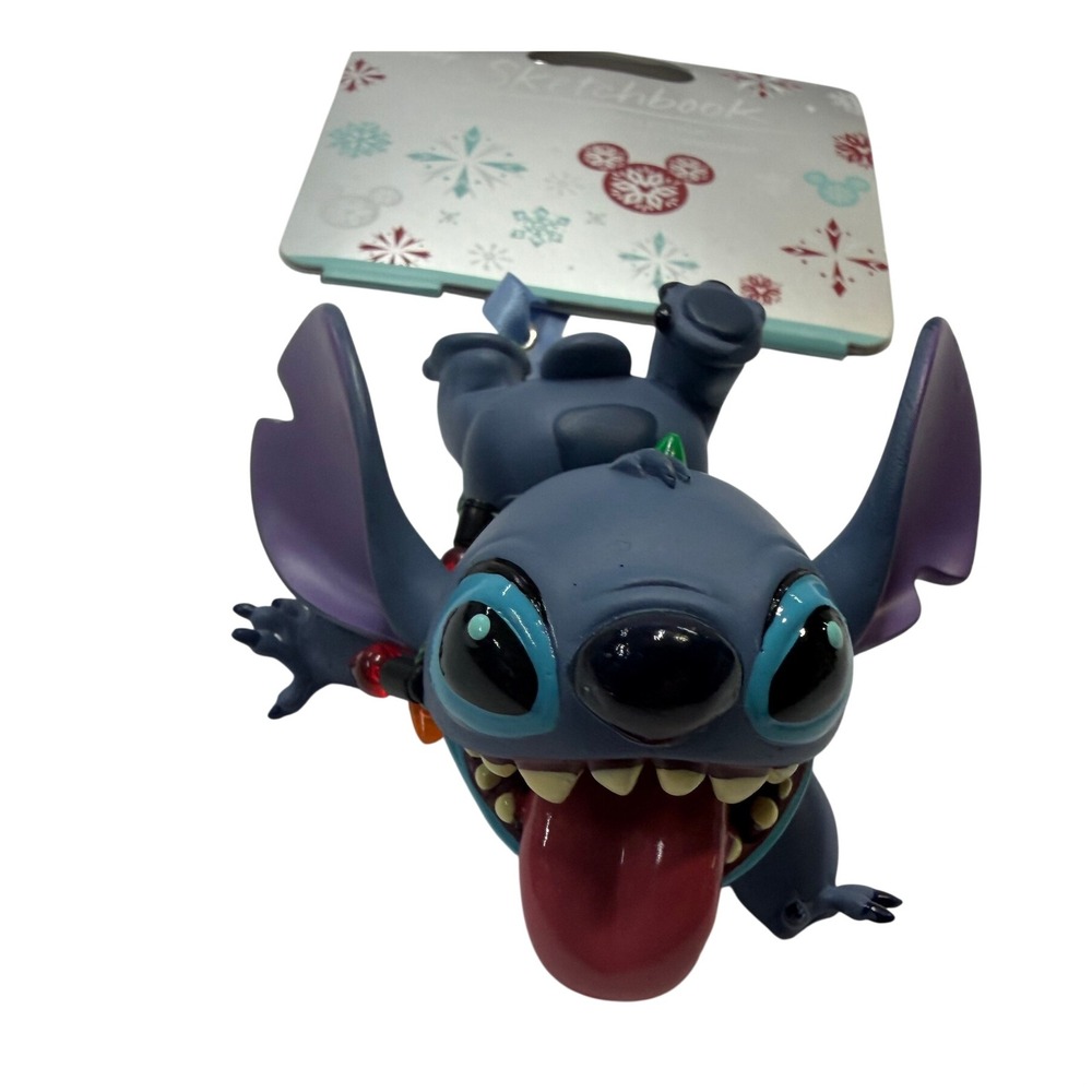 Disney Sketchbook Ornament Lilo & Stitch Christmas Lights Figural Blue New